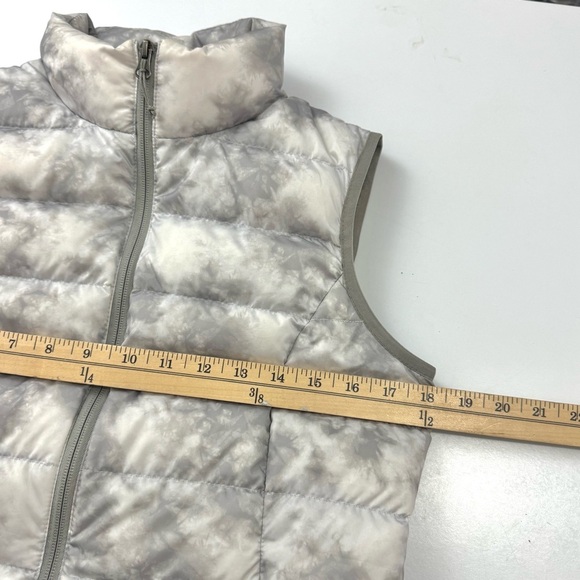 Eddie Bauer Puffer Vest Jacket Full Zip EB650 Down Insulated Womens S Gray White - Picture 11 of 13